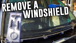 Windshield Removal Using Harbor Freight Tool [upl. by Nilac]