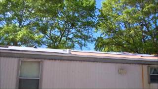 Mobile Home Trailer Roof Rusted Tin Roof [upl. by Namrac]