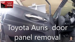 Toyota Auris 20062012 door panel removal [upl. by Arundel]