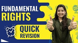 Fundamental Rights Indian Constitution  Quick Revision [upl. by Nodaj]