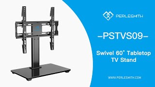 PERLESMITH PSTVS09 Swivel Table Top TV Stand for 32 55 Inch TVs [upl. by Annayat]