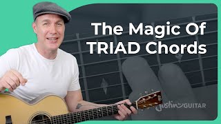 How to Easily Play Triad Chords on Guitar [upl. by Alleiram]