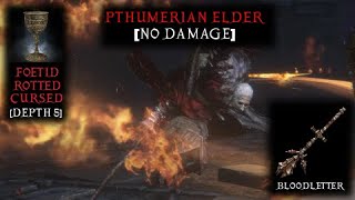 Bloodborne  Pthumerian Elder No Damage Boss Fight  Bloodletter  Depth 5 Chalice Dungeon FRC [upl. by Archle]