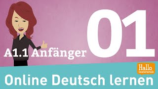 Online Deutsch lernen  A11 Anfänger  sich vorstellen  das Alphabet  die Zahlen  Aussprache [upl. by Mihcaoj]