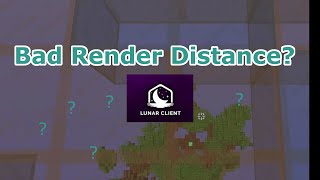 Lunar Client Render Distance FIXED [upl. by Adihsar245]