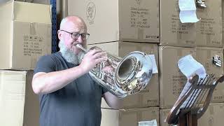 John Powell demonstrates Wessex Tubas Marching Baritone BR112 [upl. by Cavil]