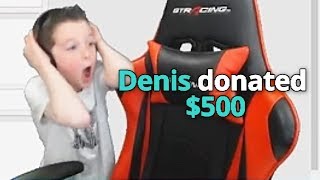 DONATING 500 TO A 9 YEAR OLD STREAMER [upl. by Ecirtnahc]