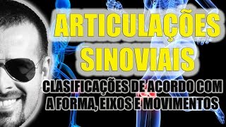 Sistema Articular Classificação das articulações sinoviais  Anatomia Humana  VideoAula 040 [upl. by Einnahc]