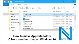 How to move AppData folder C from another drive on Windows 10 [upl. by Sirrom]