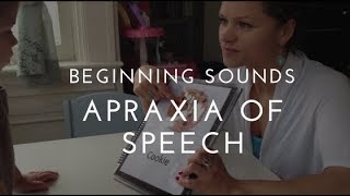 Apraxia of speech therapy  beginning sounds [upl. by Airdnua]