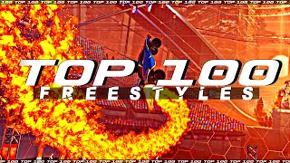 ROCKET LEAGUE TOP 100 FREESTYLES [upl. by Gniy101]