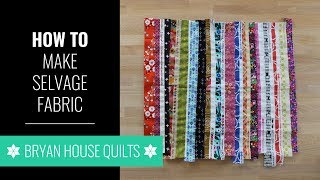 How to Make Selvage Fabric with Rebecca Bryan [upl. by Orpha666]