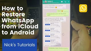 How to Restore WhatsApp Messages from iCloud to Android [upl. by Chase]