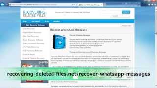 How To Recover Whatsapp Messages QUICK [upl. by Daas]