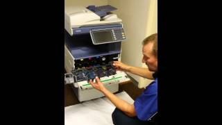 How to clean waste toner on Toshiba [upl. by Odele]