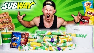 I ATE EVERY SUB ON THE SUBWAY MENU FULL MENU CHALLENGE [upl. by Nazario]