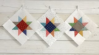 Sew Your Stash Series 10  CrissCross Star Quilt Block [upl. by Iruam960]