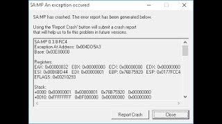How to FIX SAMP Error Exception At Address 0x004DD5A3 San Andreas Multiplayer [upl. by Eiramanad]