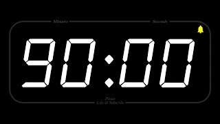 90 MINUTE  TIMER amp ALARM  1080p  COUNTDOWN [upl. by Royce]