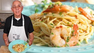 Spaghetti Shrimp Scampi Recipe [upl. by Martica745]