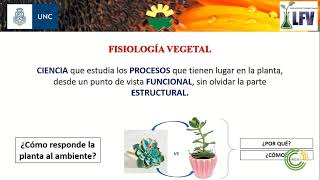 Introducción a la Fisiología Vegetal [upl. by Lilaj]