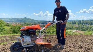 Working with Stihl Mh 700 power tiller in a sunny summer day  Motosapa Stihl la lucru in gradina [upl. by Recnal]