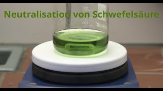 Säureherstellung 3  Neutralisation von Schwefelsäure mit Salzbildung [upl. by Ayahsey]