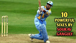 10 Powerful Sixes by Sourav Ganguly  When Dada is On Beast Mode [upl. by Joerg]