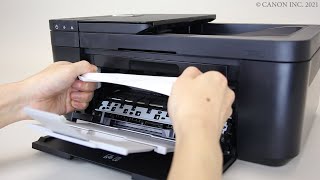 Removing jammed paper inside printer [upl. by Androw]