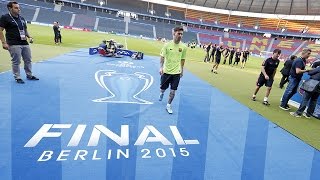 Champions League Final FC Barcelona training session in Berlin [upl. by Dory]