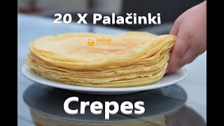 Recept za palačinke 20 komada  Crepes Recipe [upl. by Ayekim]