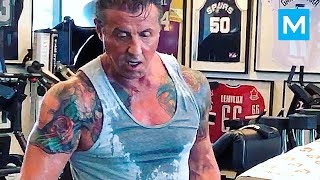 Sylvester Stallone Workouts for Creed amp Rambo  Muscle Madness [upl. by Atenaz868]