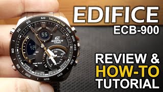 Casio Edifice ECB900  Detailed HowTo Tutorial on module 5582 [upl. by Janie]