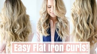 How to Easy Flat Iron Curls No Twisting [upl. by Gildea]