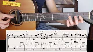 The Easiest Blues on Acoustic Guitar  Beginner Friendly [upl. by Atiuqahc]