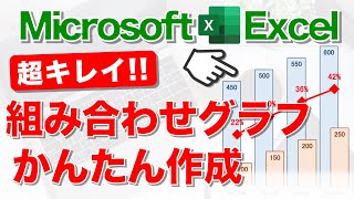 【Excel講座】｢集合縦棒グラフ｣と｢折れ線グラフ｣の作り方 [upl. by Standford]