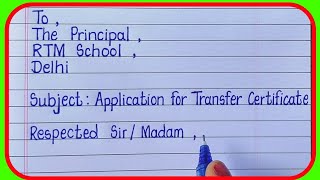 Transfer Certificate Application for school in English writingApplication transfer certificate [upl. by Alverson]