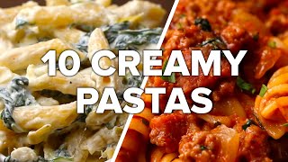 10 Creamy amp Satisfying Pasta Dishes [upl. by Dlabihcra981]