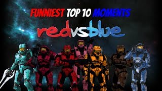 Top 10 Funniest Red vs Blue Moments 2017 [upl. by Anatak]