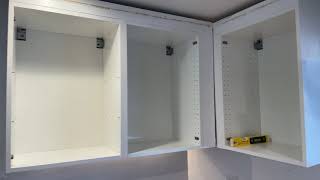 IKEA Hack Custom Kitchen 2 Hanging and Leveling Upper Cabinets [upl. by Ablem]