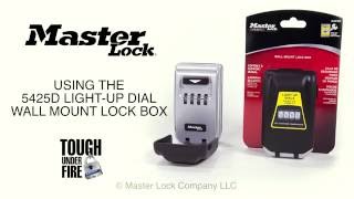 Operating the Master Lock 5425D Wall Mount Light Up Dial Lock Box [upl. by Dimo637]