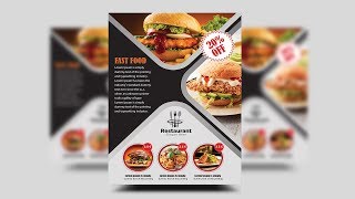 How to Create a Professional Flyer in Photoshop Restaurant Flyer [upl. by Guyer]