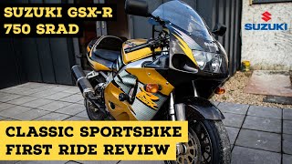 1996 Suzuki GSX R 750 SRAD First Ride Review [upl. by Ulrich]