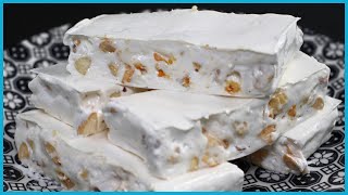 TORRONE BIANCO Morbido Fatto in Casa Italian Recipe [upl. by Lynnette680]