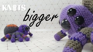 7 steps to make amigurumi designs BIGGER without bulky yarn [upl. by Llenwahs232]