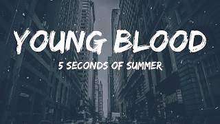 5SOS  Young Blood Lyrics Video [upl. by Ataymik]