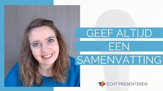 Presentatie samenvatting voorbereiden  Echt Presenteren [upl. by Matejka153]