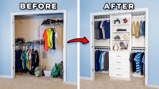 DIY Closet Organization with Shelving and Drawers [upl. by Skippy757]