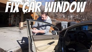 How to fix a car window that automatically goes up then down halfway Honda Civic [upl. by Stephana850]