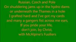 The Dubliners  McAlpines Fusiliers lyrics [upl. by Kirschner]